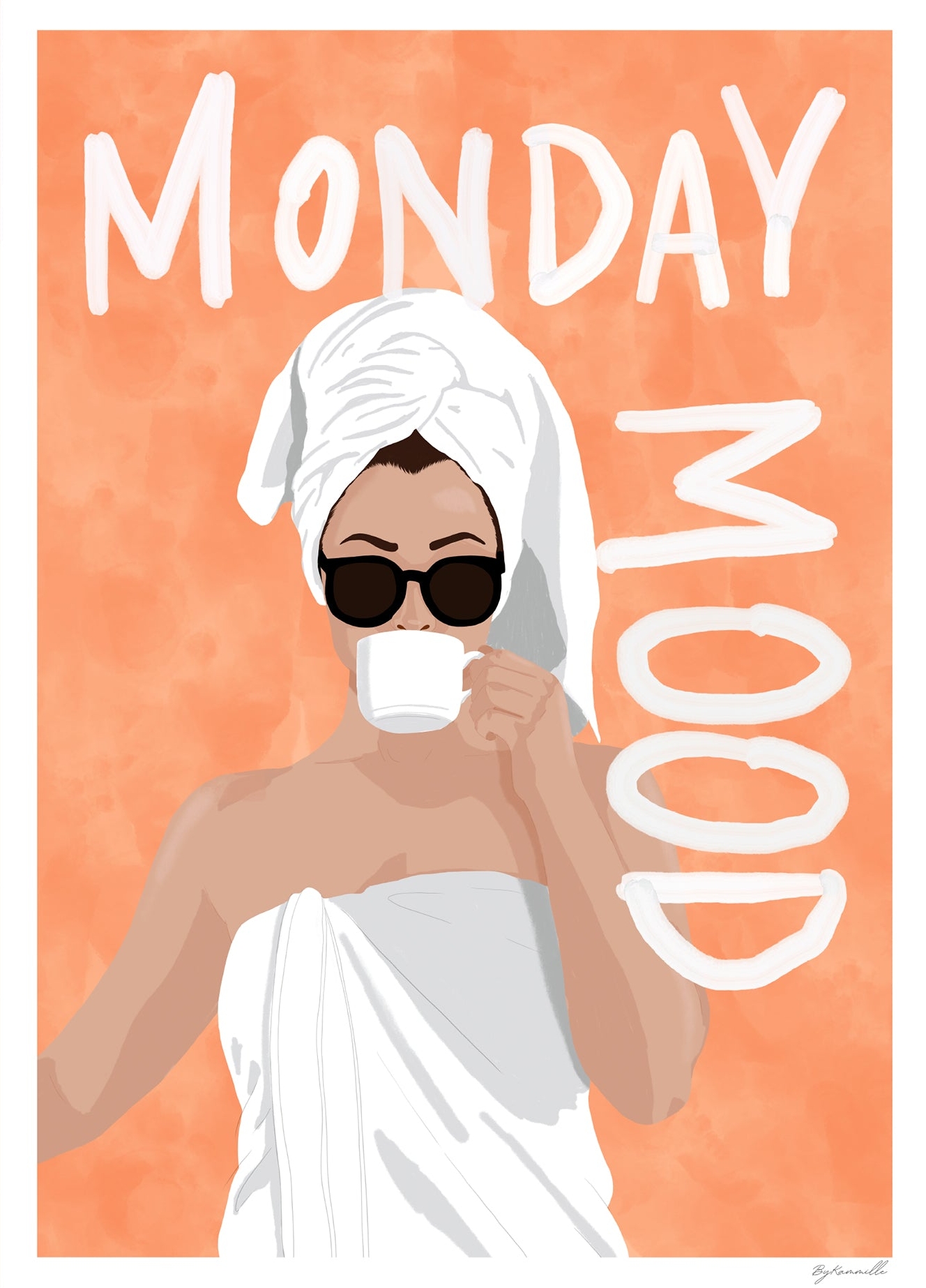 Rosa Monday Mood Bykammille - Bykammille Plakater