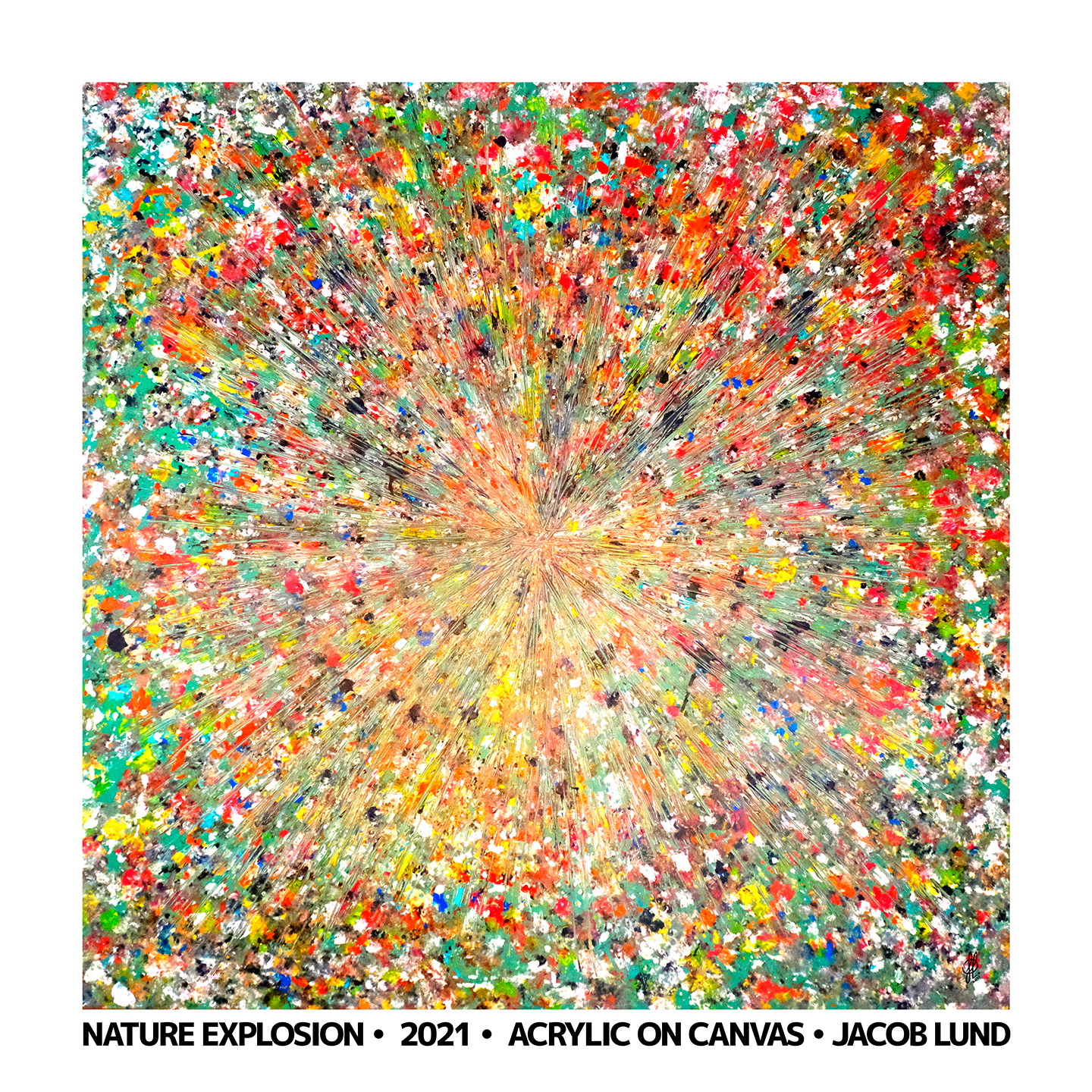 Nature Explosion Poster Jacob Lund Art - Jacob Lund Art Plakater