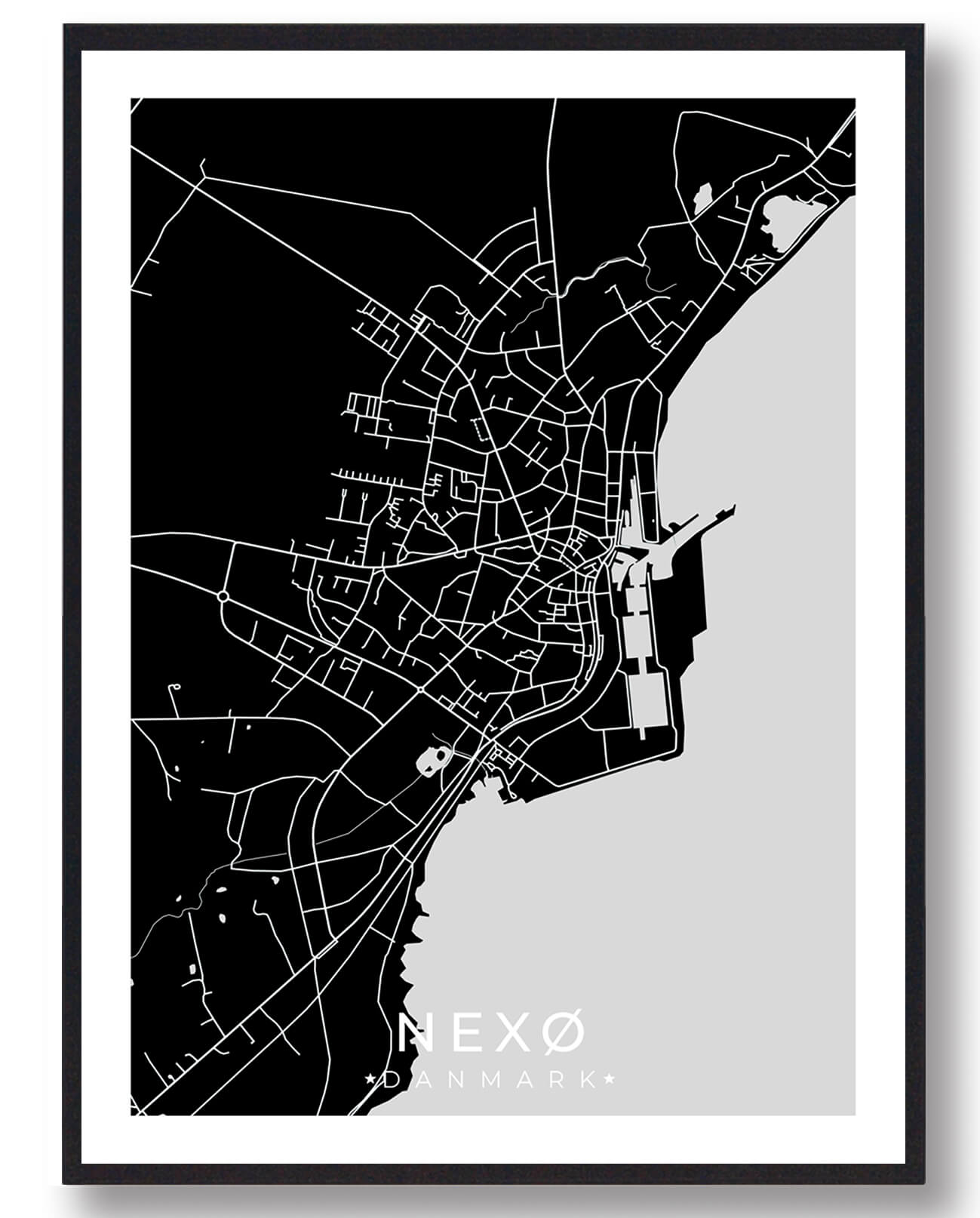 Sort Nexø Plakat - Plakatdyr.dk Plakater