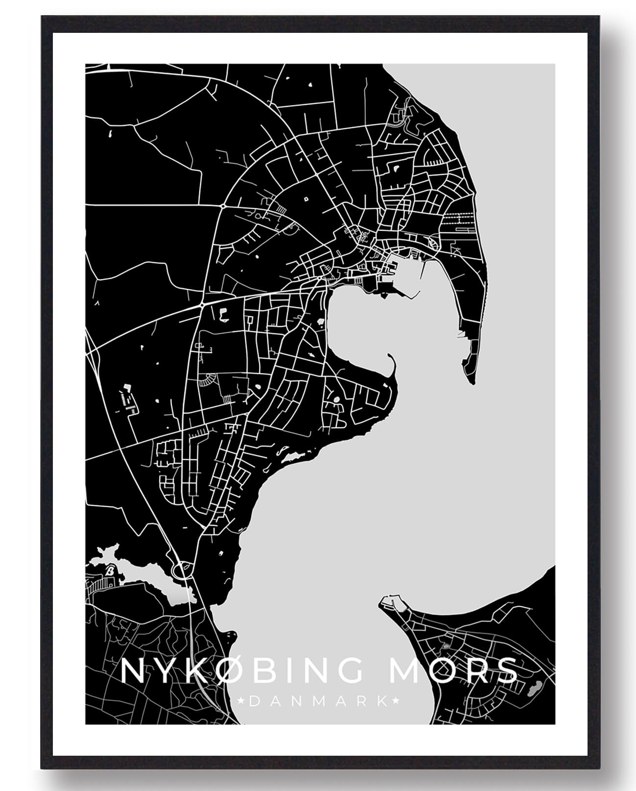 Sort Nykøbing Mors Plakat - Plakatdyr.dk Plakater