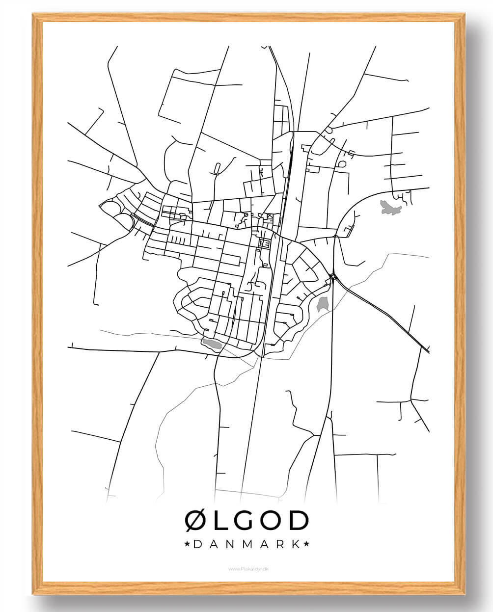 Hvid Ølgod Plakat - Plakatdyr.dk Plakater