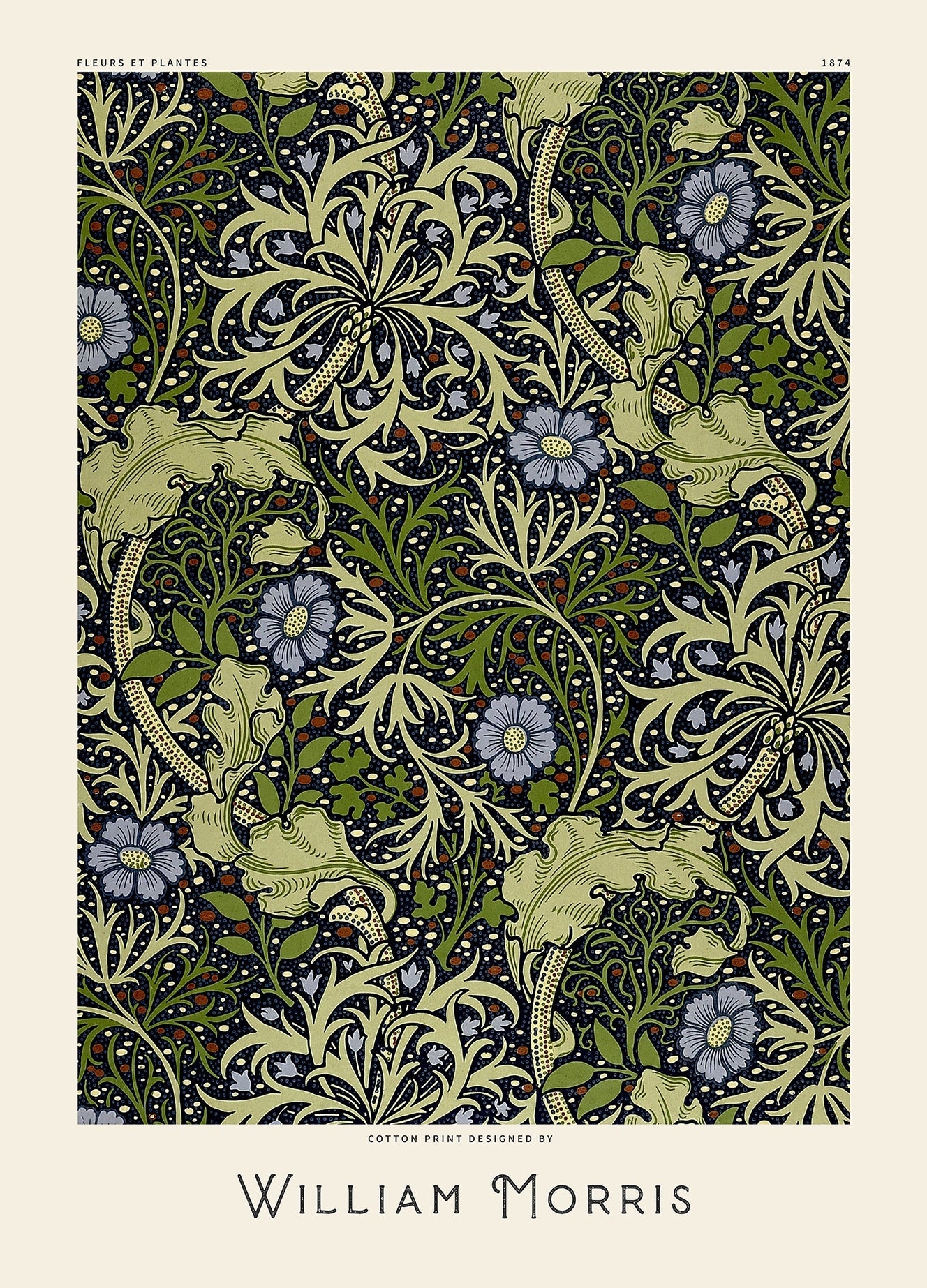 Rosa Purple Flower William Morris - William Morris Plakater