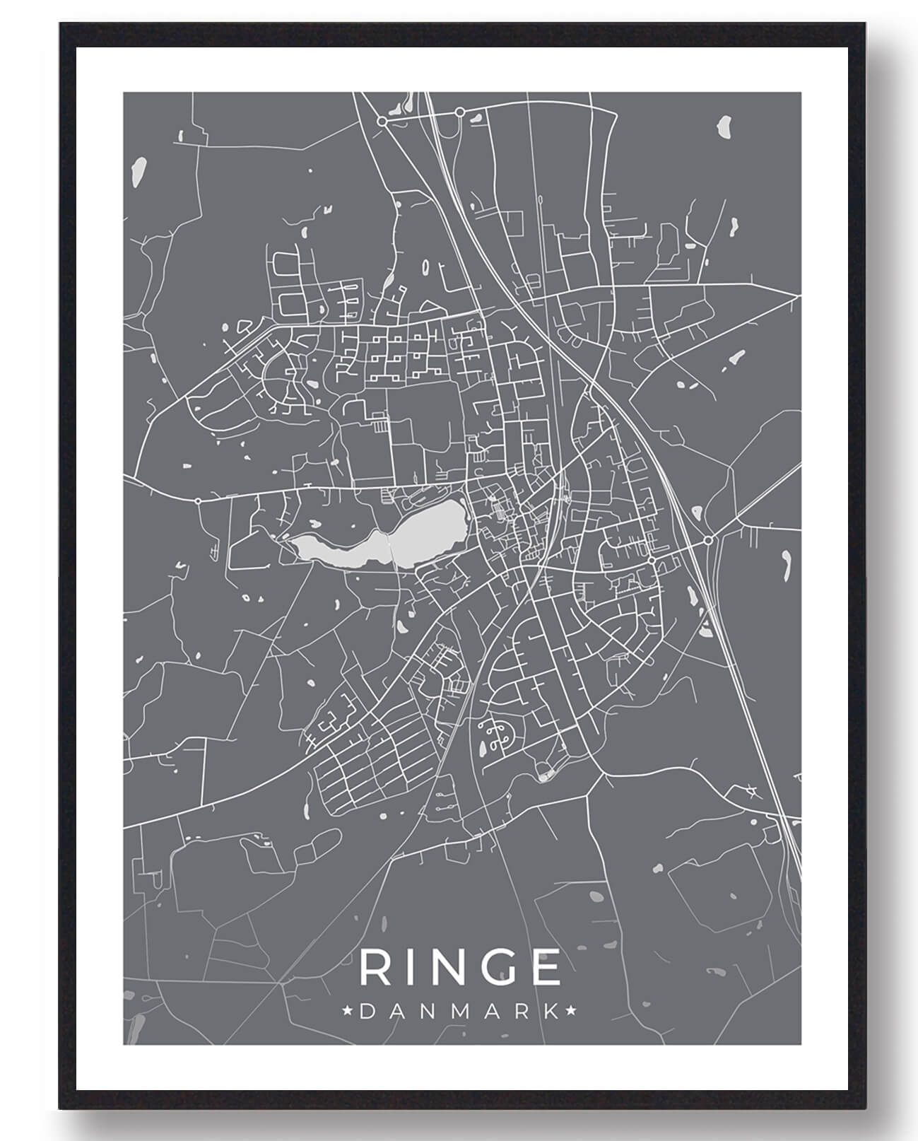 Ringe Plakat Grå - Plakatdyr.dk Plakater
