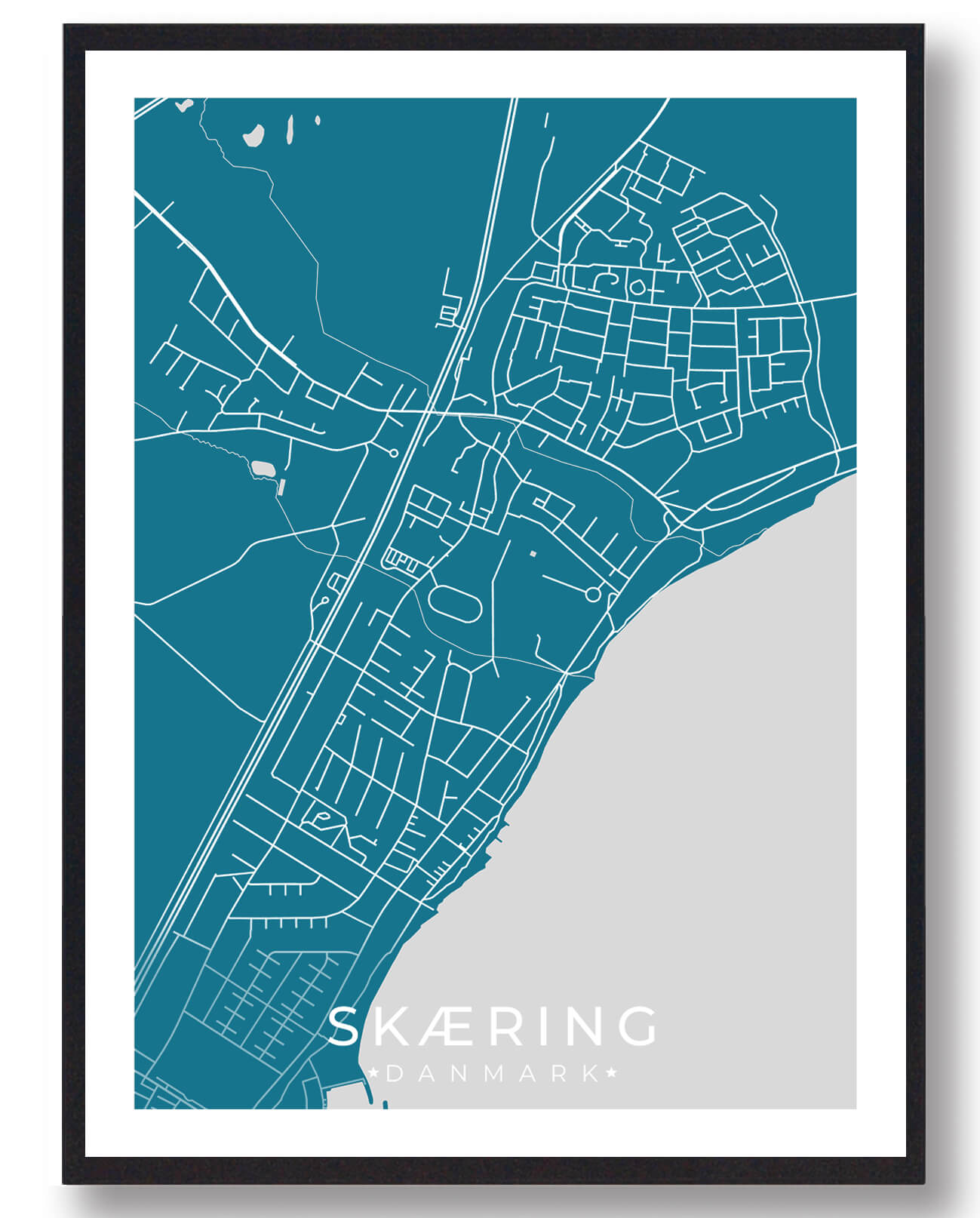 Blå Skæring Plakat - Plakatdyr.dk Plakater