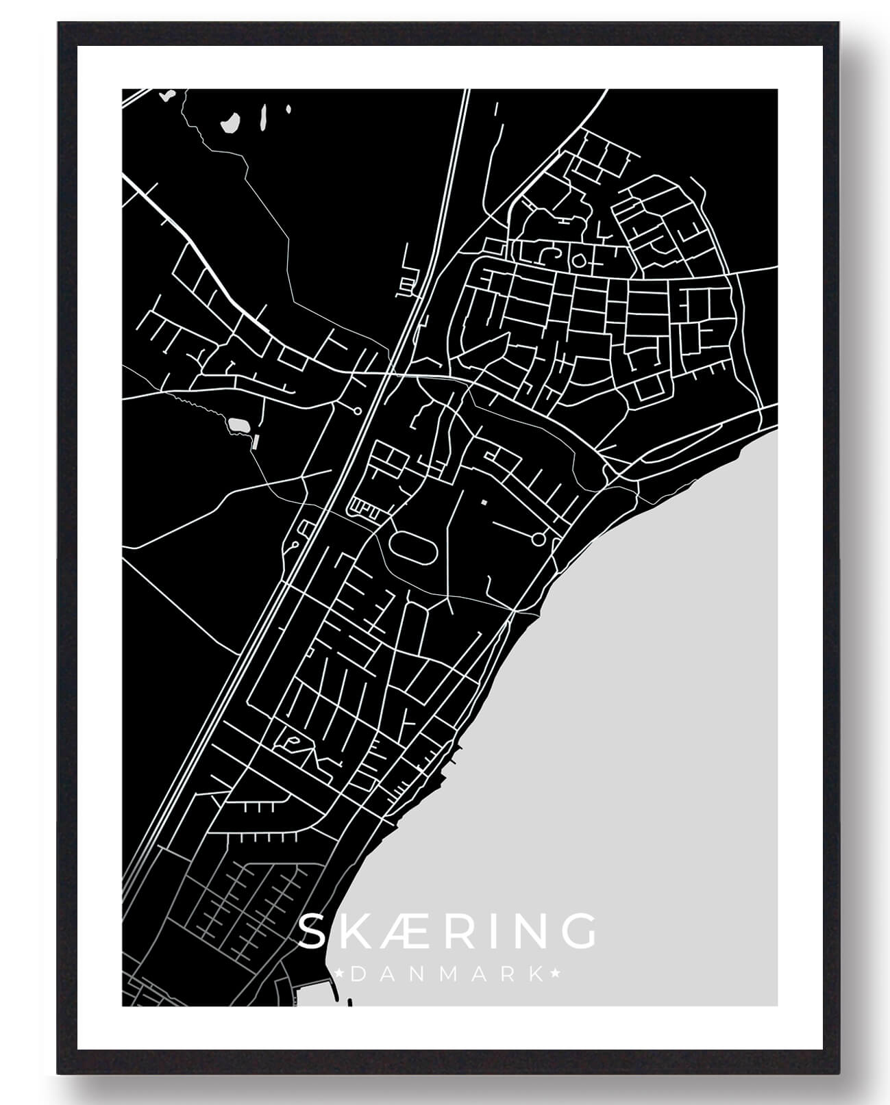 Sort Skæring Plakat - Plakatdyr.dk Plakater