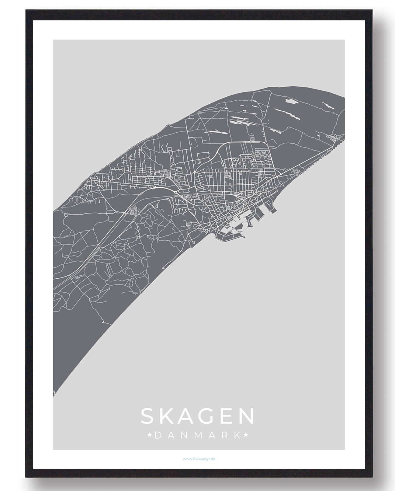 Skagen Plakat Grå - Plakatdyr.dk Plakater