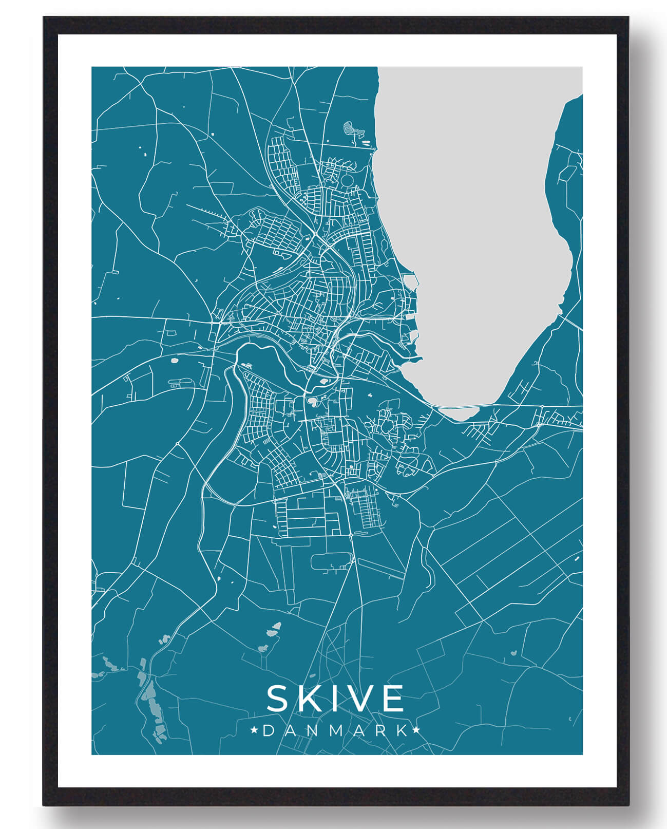 Blå Skive Plakat - Plakatdyr.dk Plakater