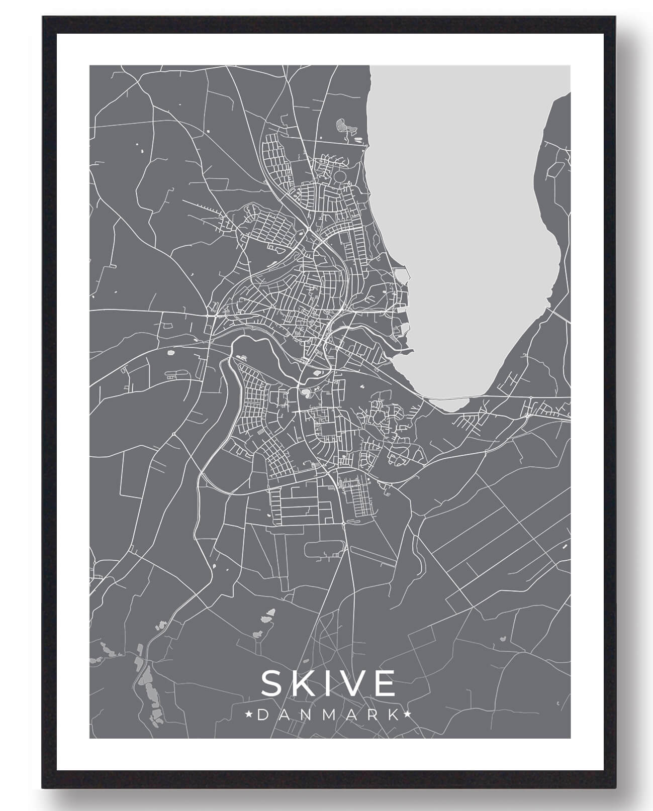 Skive Plakat Grå - Plakatdyr.dk Plakater