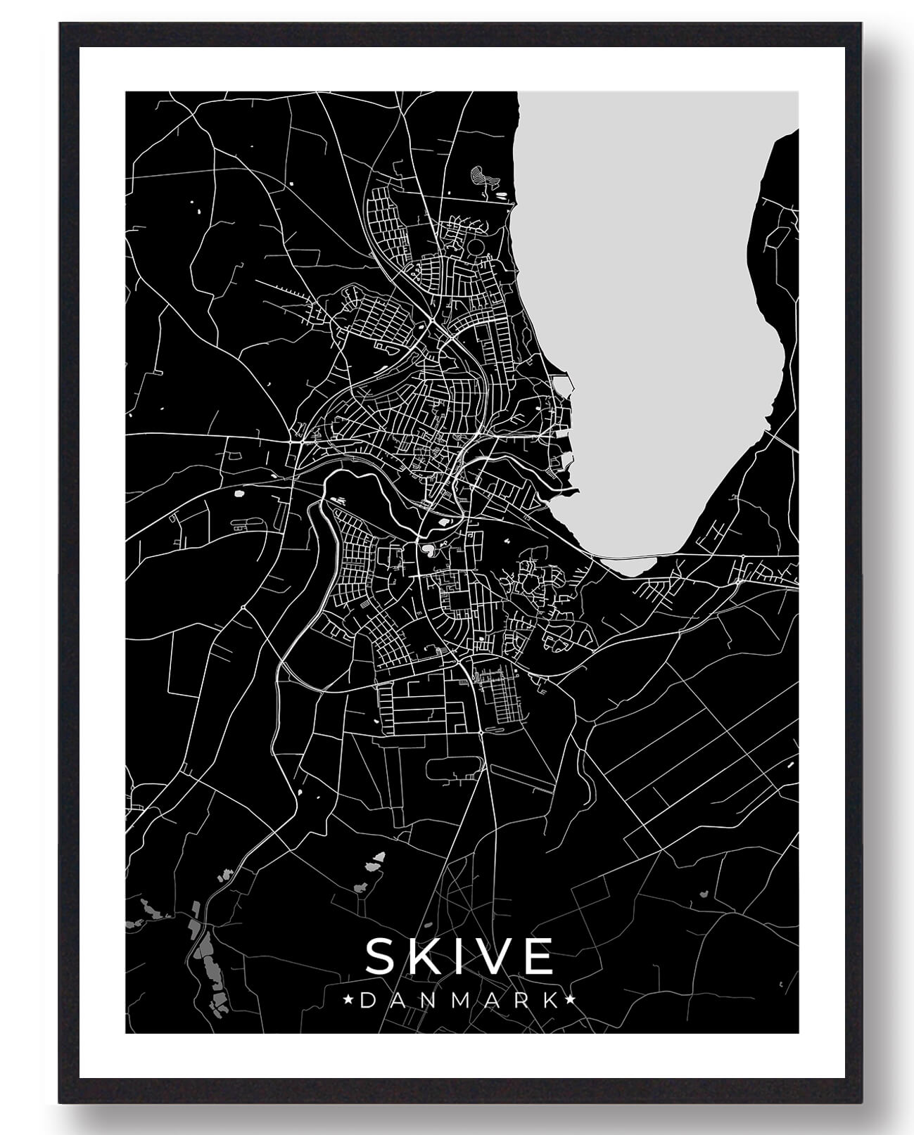 Sort Skive Plakat - Plakatdyr.dk Plakater