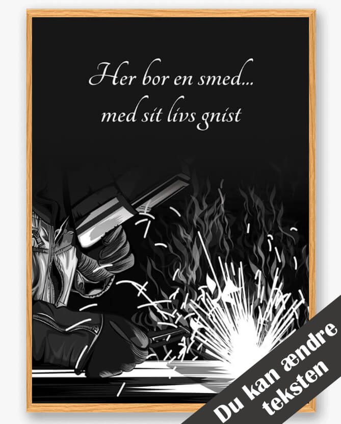 Her Bor Smed Plakat - Plakatdyr.dk Plakater