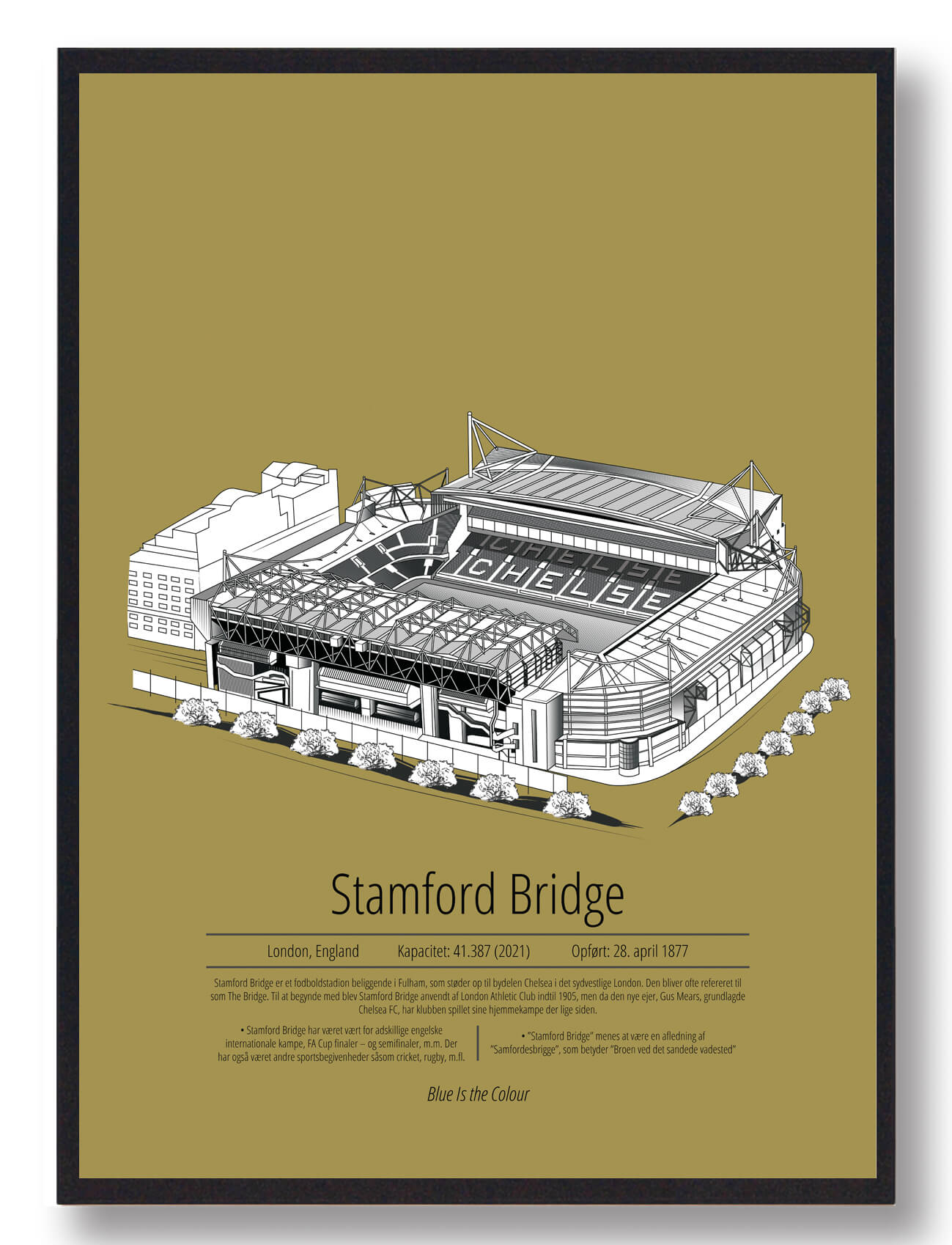 Stamford Bridge Chelsea Gul - Plakatdyr.dk Plakater
