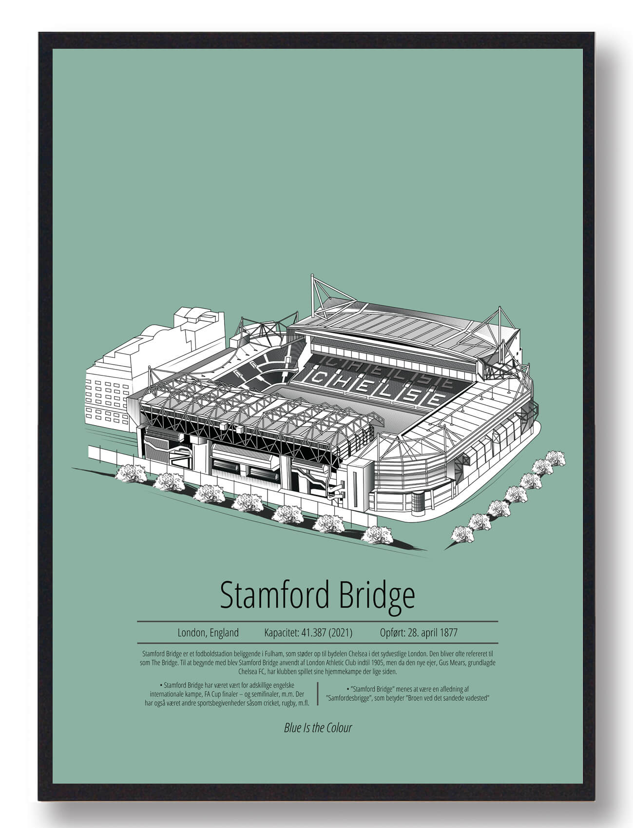 Grøn Stamford Bridge Chelsea Mint - Plakatdyr.dk Plakater