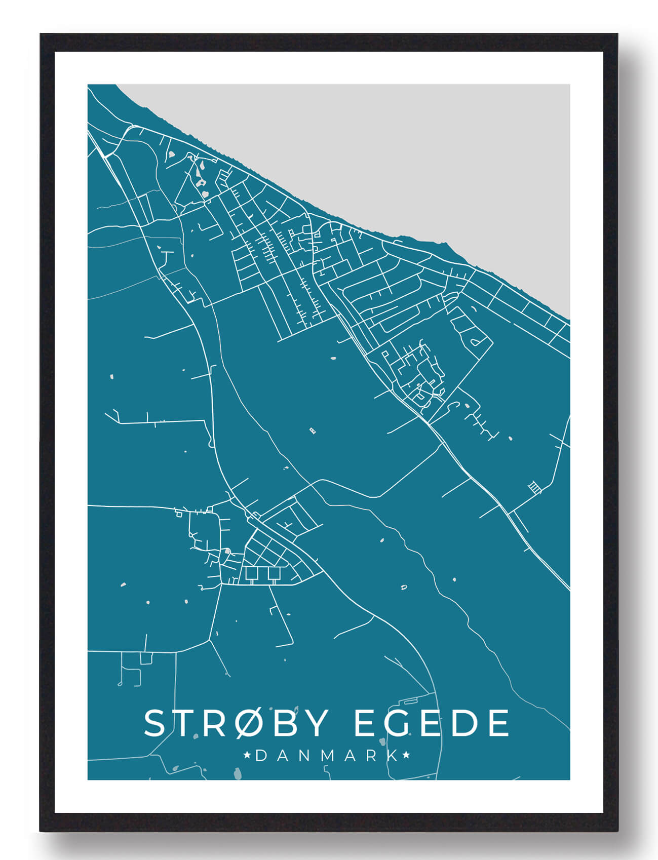 Blå Strøby Egede Plakat - Plakatdyr.dk Plakater