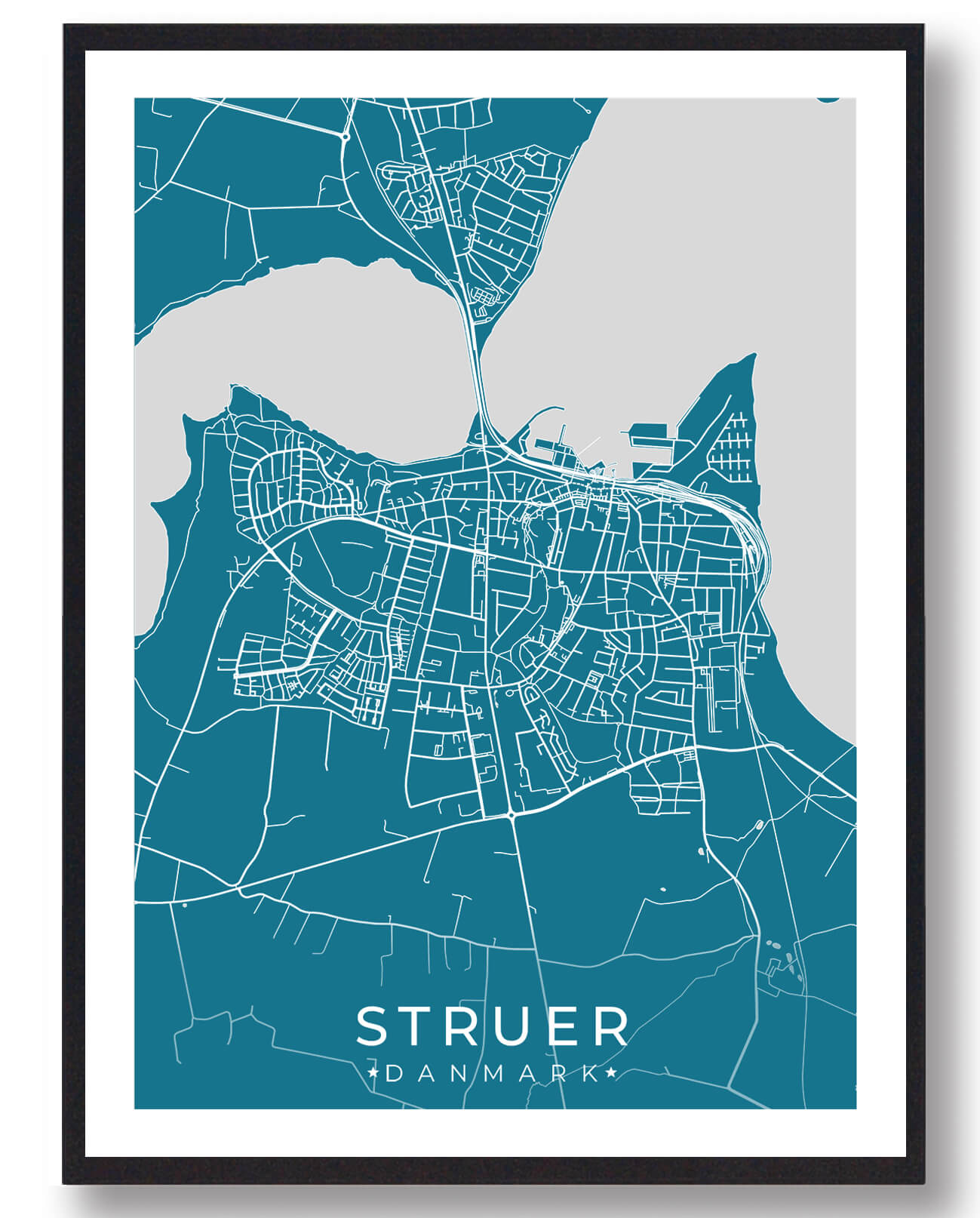 Blå Struer Plakat - Plakatdyr.dk Plakater