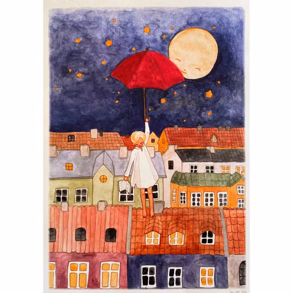 Tall Hat Tales Plakat Ole Lukøje - Plakater
