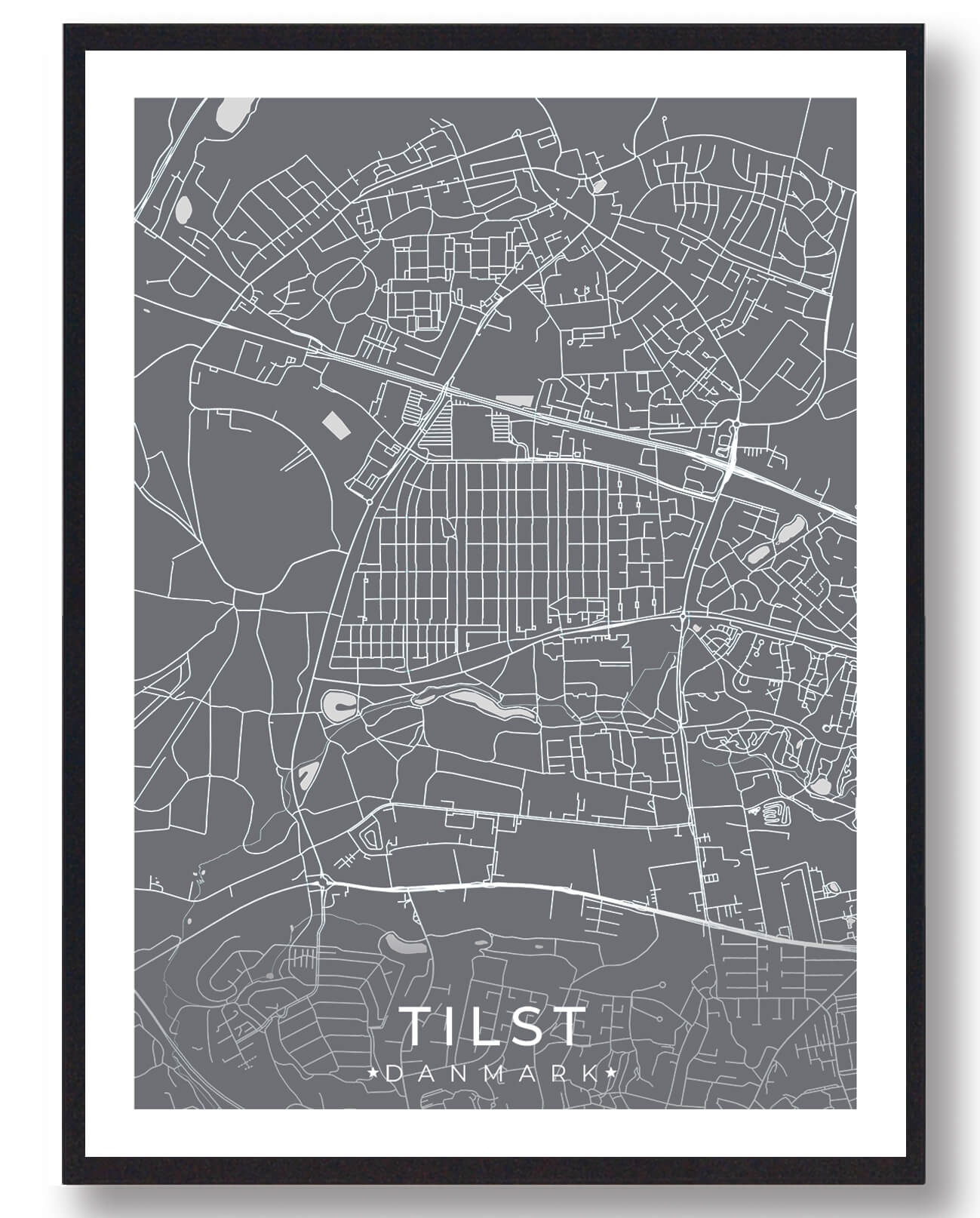 Tilst Plakat Grå - Plakatdyr.dk Plakater