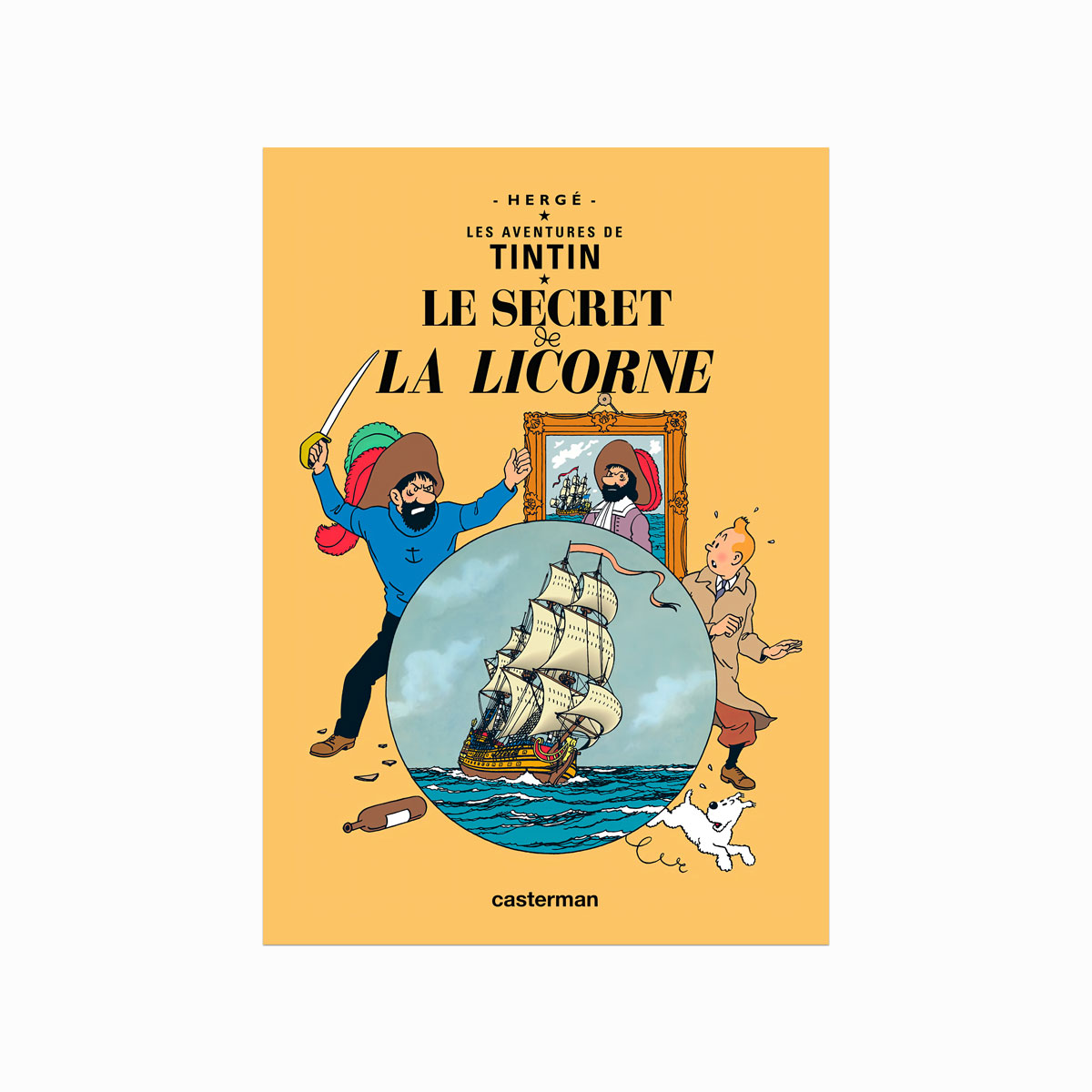 Tintin Plakat Secret Licorne 1943 - Designplakater Plakater