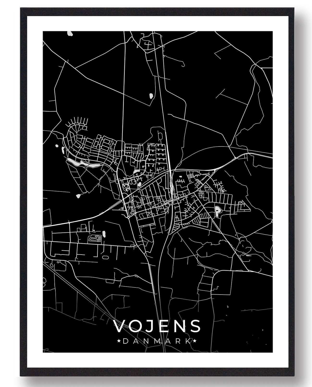 Sort Vojens Plakat - Plakatdyr.dk Plakater