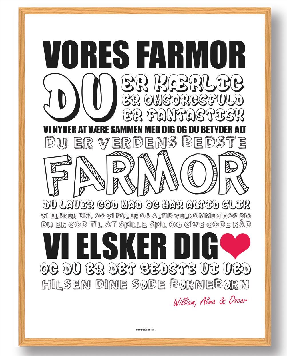 Vores Farmor Plakat - Plakatdyr.dk Plakater