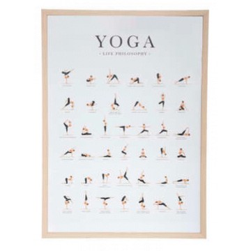 Hvid Yoga Plakat Med Ramme Bolig & Brugskunst Godkarmashop - Zentrada Europe Plakater