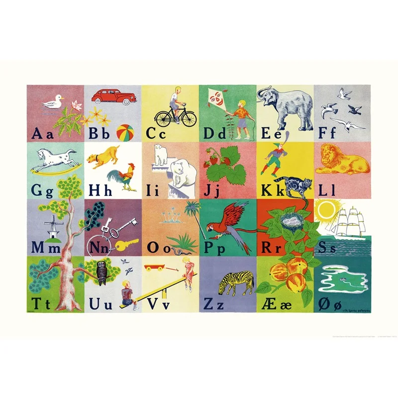Vilhelm Bjerke Petersens Abc Plakat 2018 Vilhem Bjerke Petersen Vilhelm Bjerke Petersen - Plakater  - 9788791611773