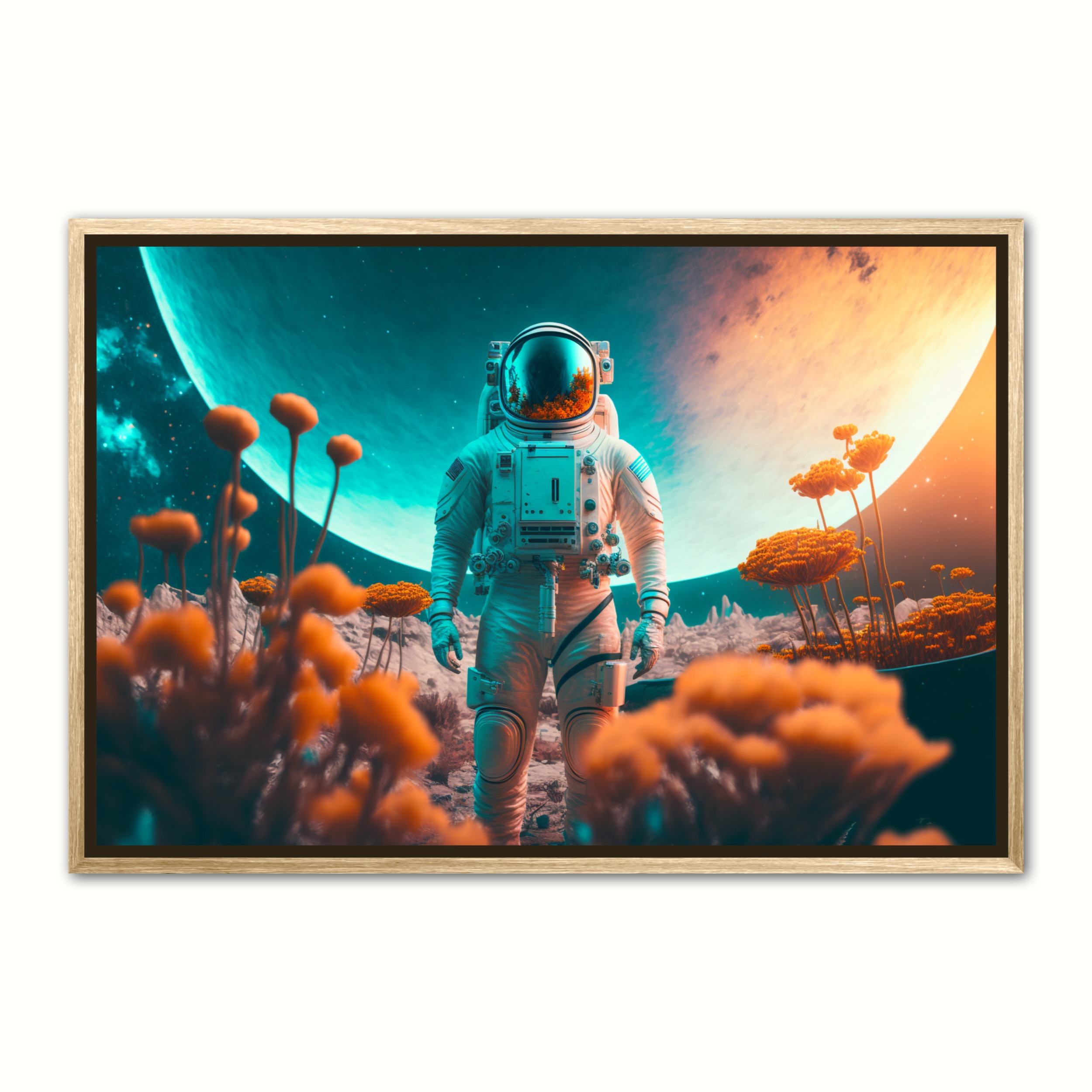 Plakat Med Frste Skridt Interstellar Orange - Ny Plakat Plakater