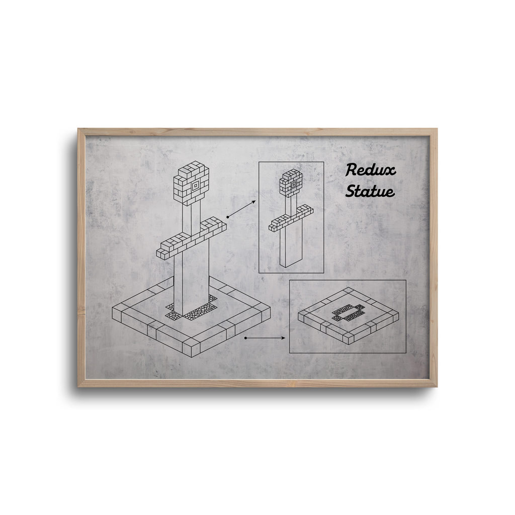 Gamer Blueprint Lys Baggrund Redux Statue - Plakater