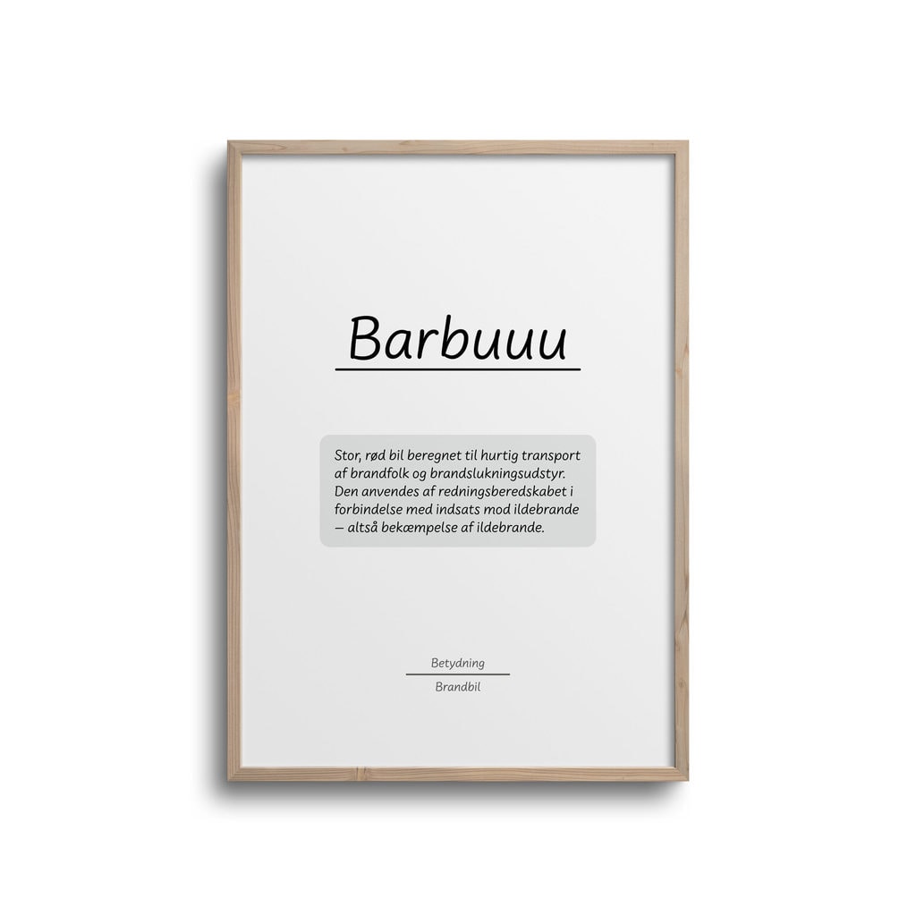 Børneguldkorn Brandbil - Plakater