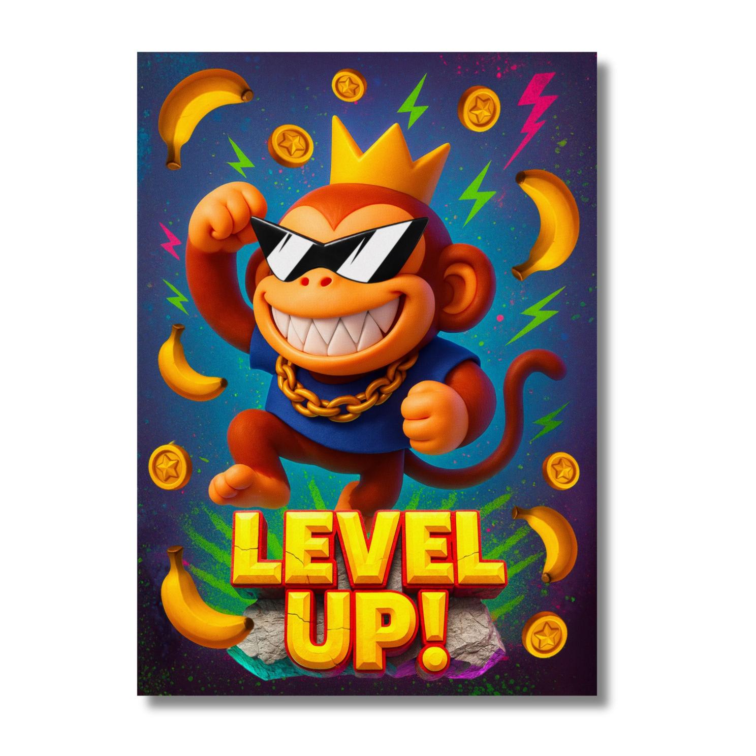 50X70CM Firstgrade Monkey Børne Plakat - 0 Plakater