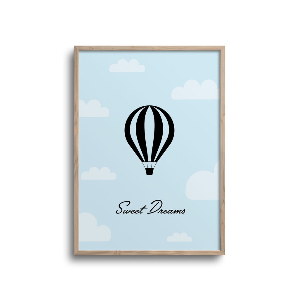 Luftballon Sweet Dreams Blå - Plakater