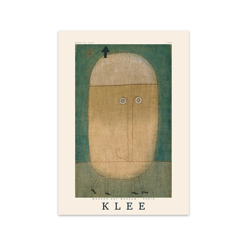 Paul Klee Mask Fear Plakat 30x40cm - Plakater