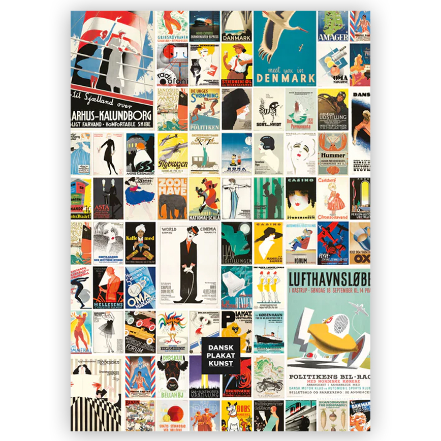 Dansk Plakat Kunst 50x70cm Collage - Plakater
