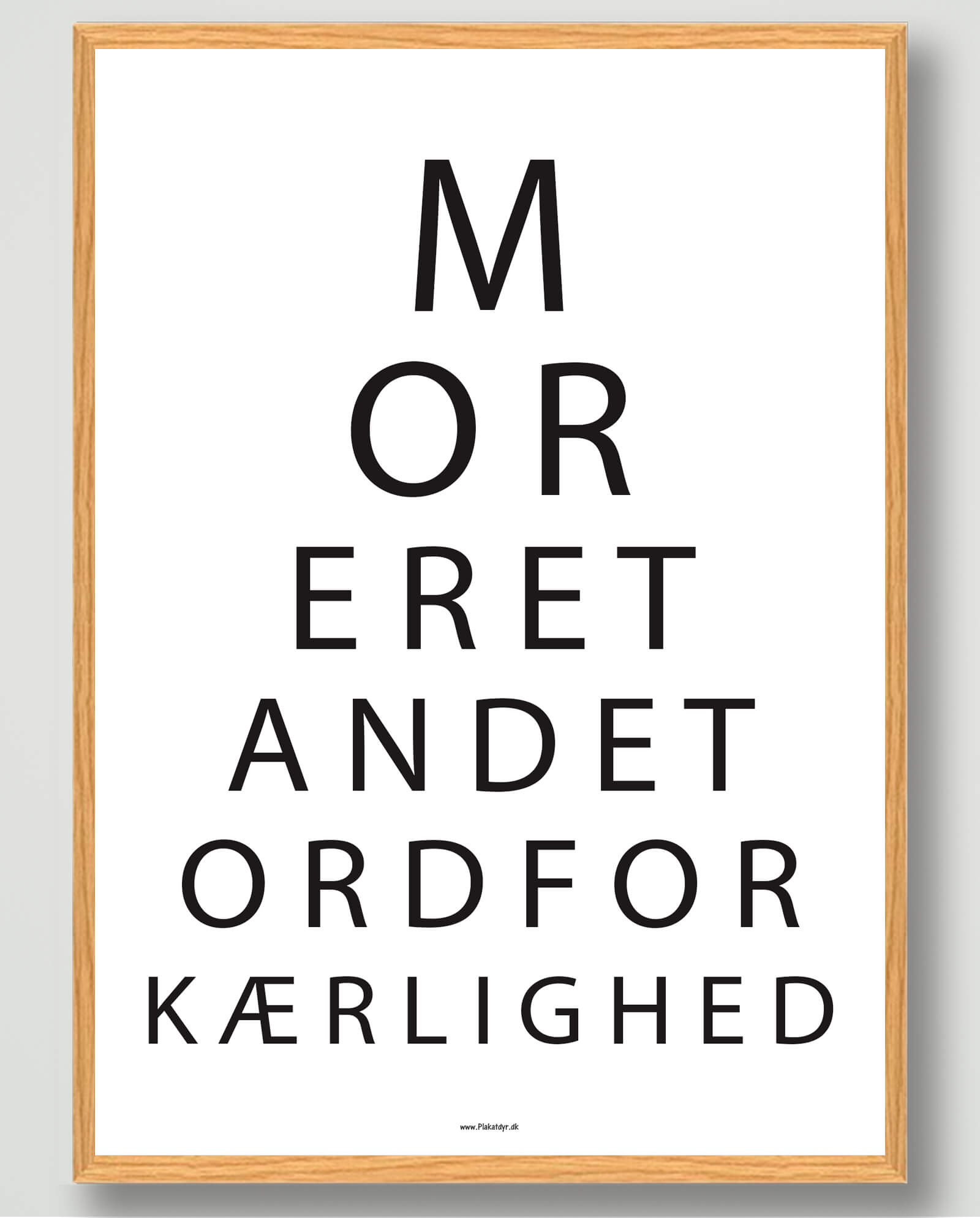 Hvid Mor Andet Ord Plakat - Plakatdyr.dk Plakater