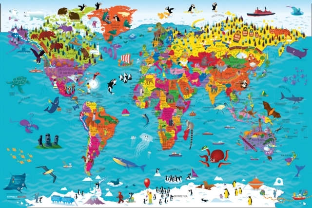 Collins Children World Wall Map Illustrated Poster For - Collins Plakater - 9780008319793
