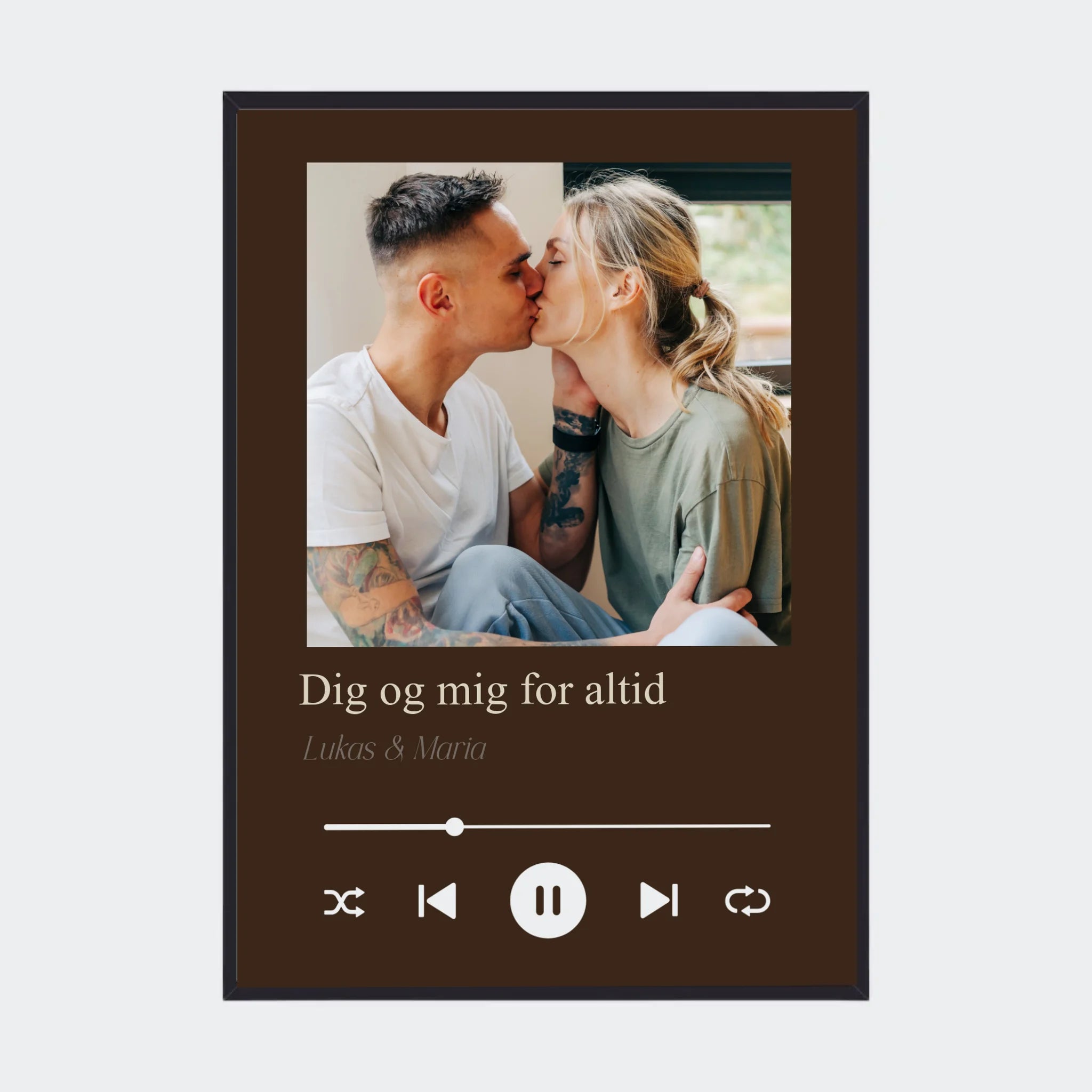 Sort Plakat Sang Med Eget Billede Tekst - Teeinblue Plakater