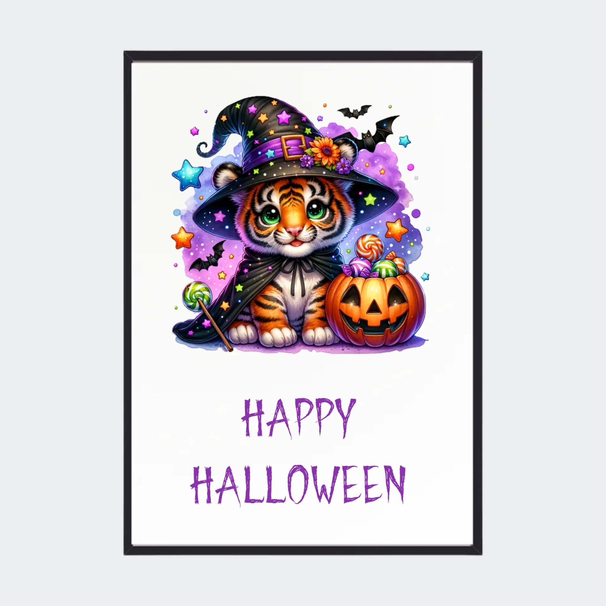 Sort Halloween Plakat - Teeinblue Plakater