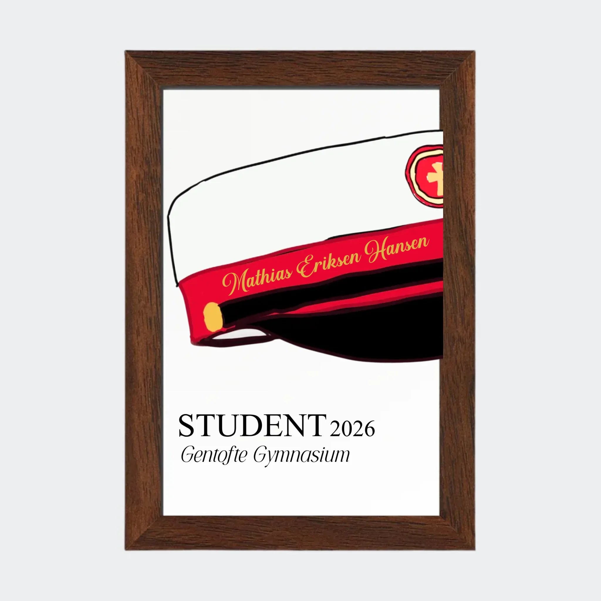 Mørk Eg Plakat Stx Student 2026 10x15 Mørk 10x15 - Teeinblue Plakater