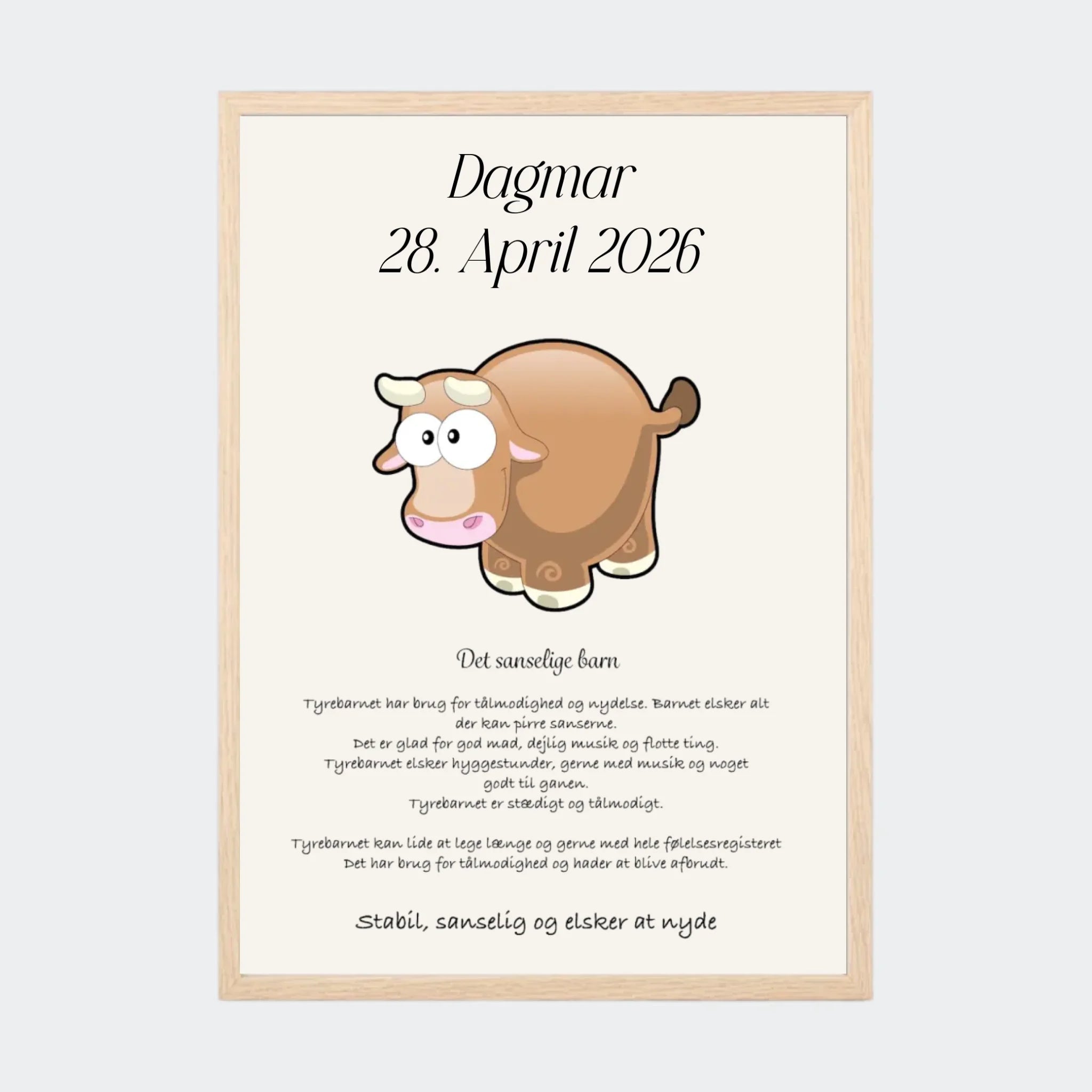 Natur Eg Plakat Med Stjernetegn Tyren Plakater Natur 10x15 - Teeinblue Plakater