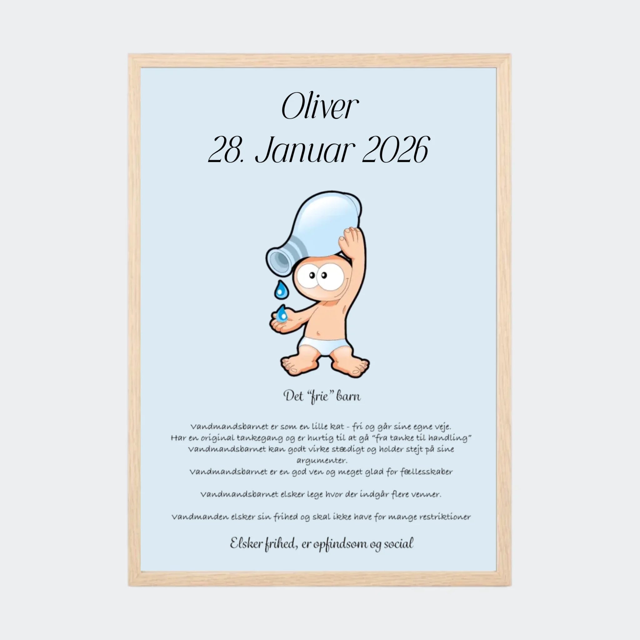 Natur Eg Plakat Med Stjernetegn Vandmanden Plakater Natur 10x15 - Teeinblue Plakater