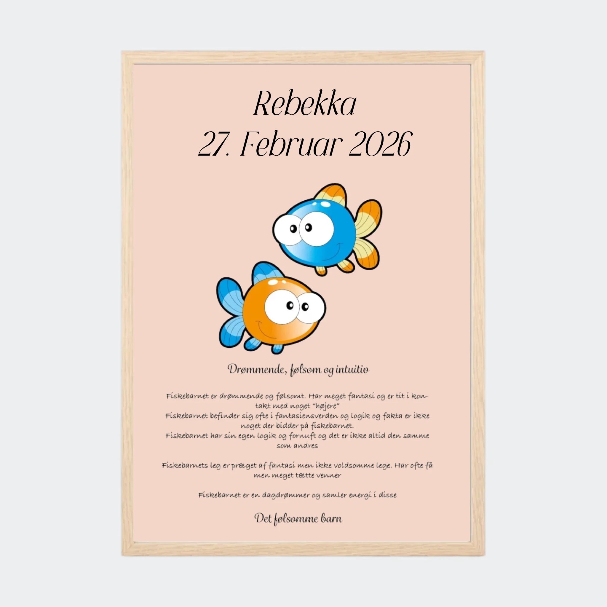 Natur Eg Plakat Med Stjernetegn Fisken Plakater Natur 10x15 - Teeinblue Plakater