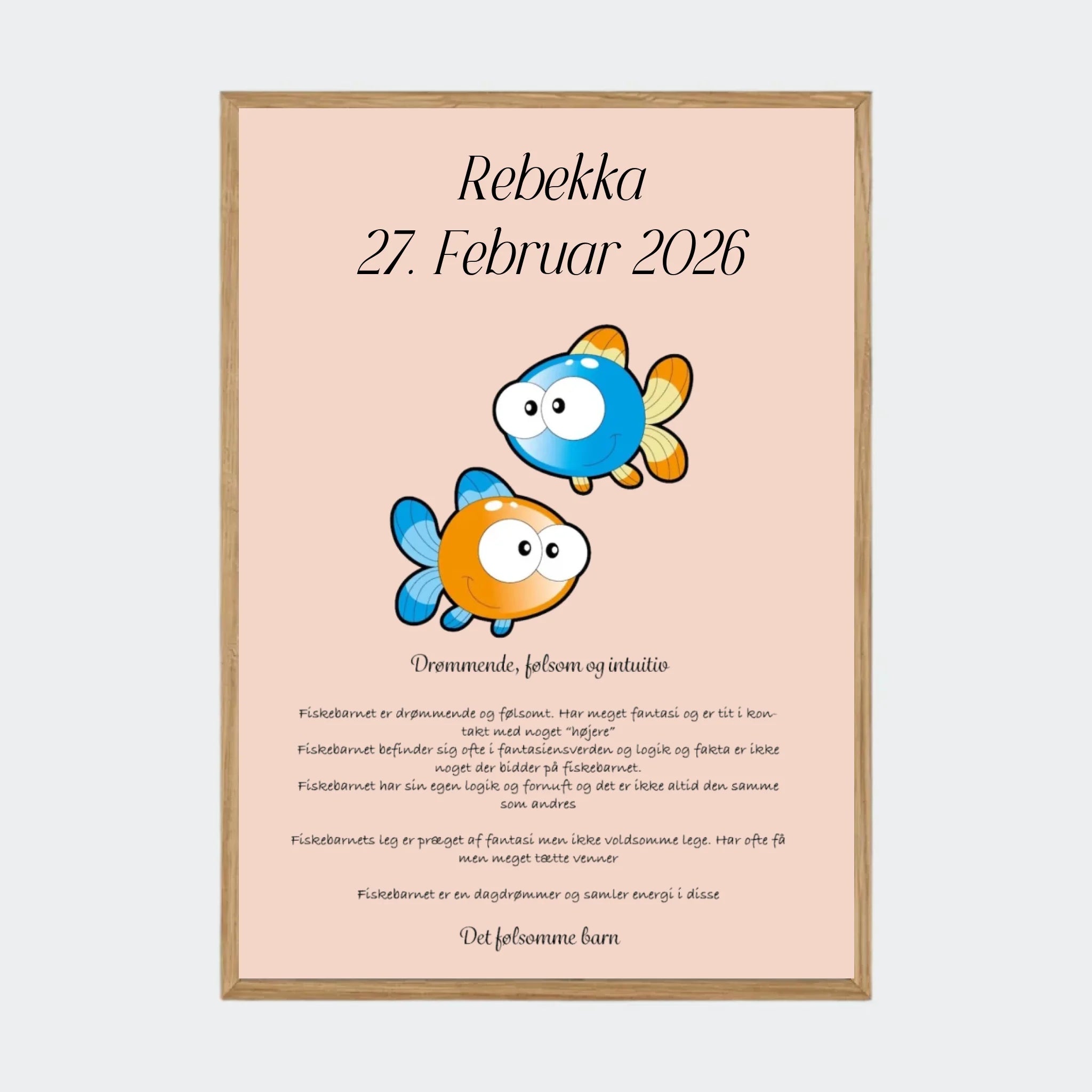 Massiv Eg Plakat Med Stjernetegn Fisken Plakater Massiv - Teeinblue Plakater