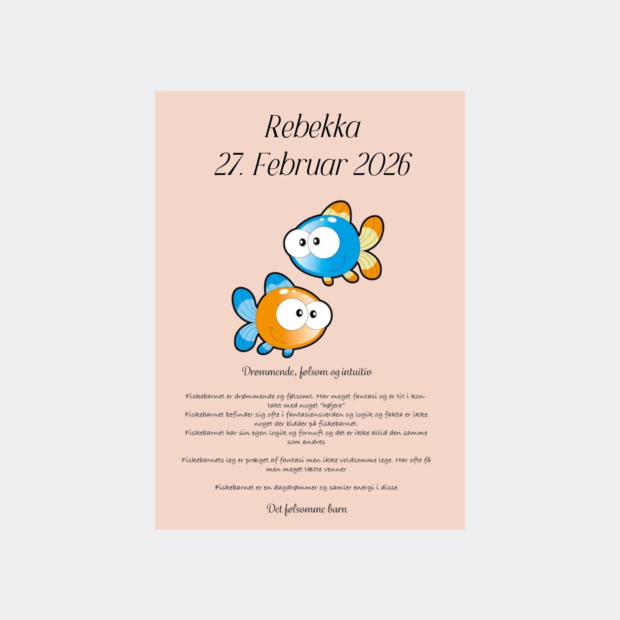 Uden Ramme Plakat Med Stjernetegn Fisken Plakater 10x15 - Teeinblue Plakater