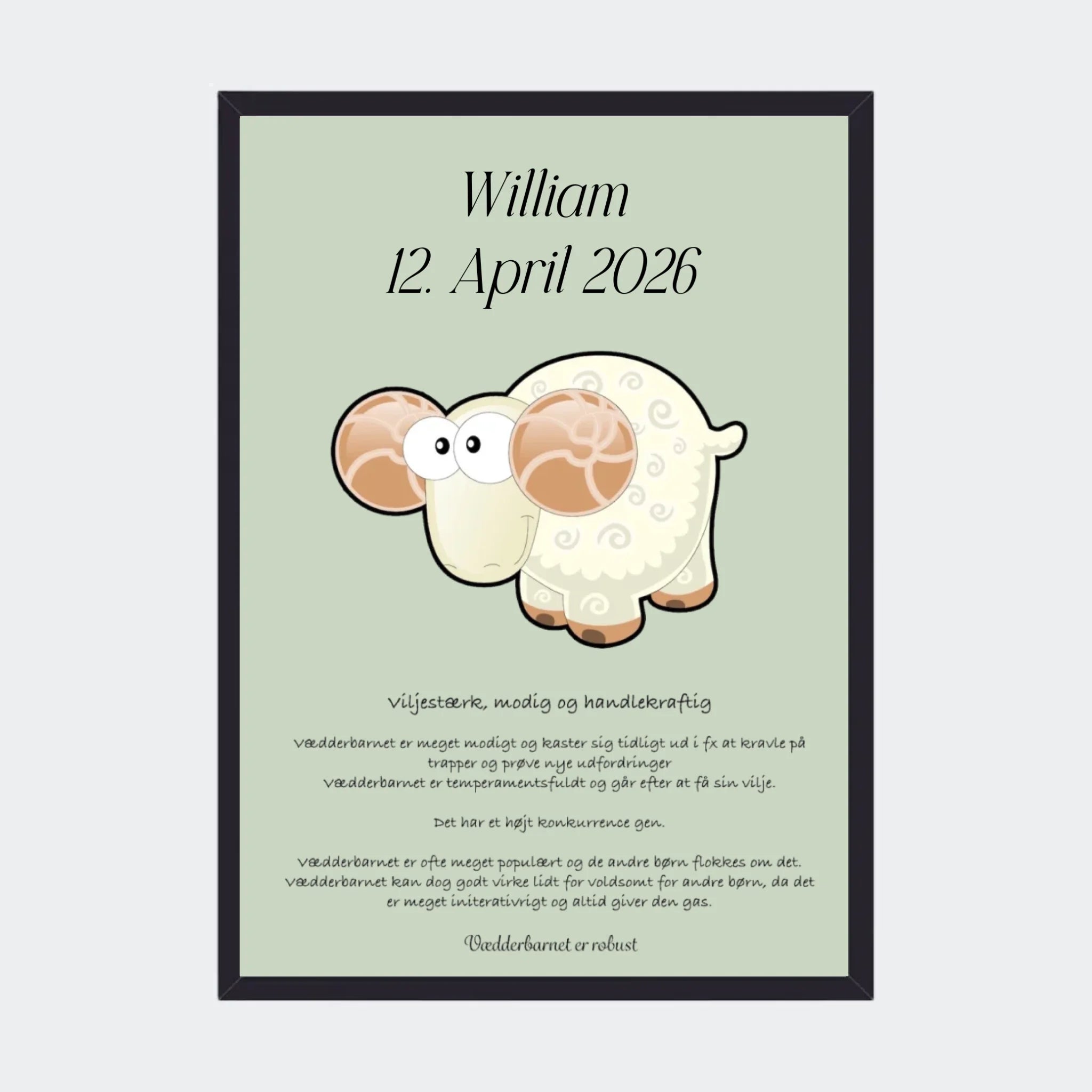 Sort Plakat Med Stjernetegn Vædderen Plakater 10x15 - Teeinblue Plakater
