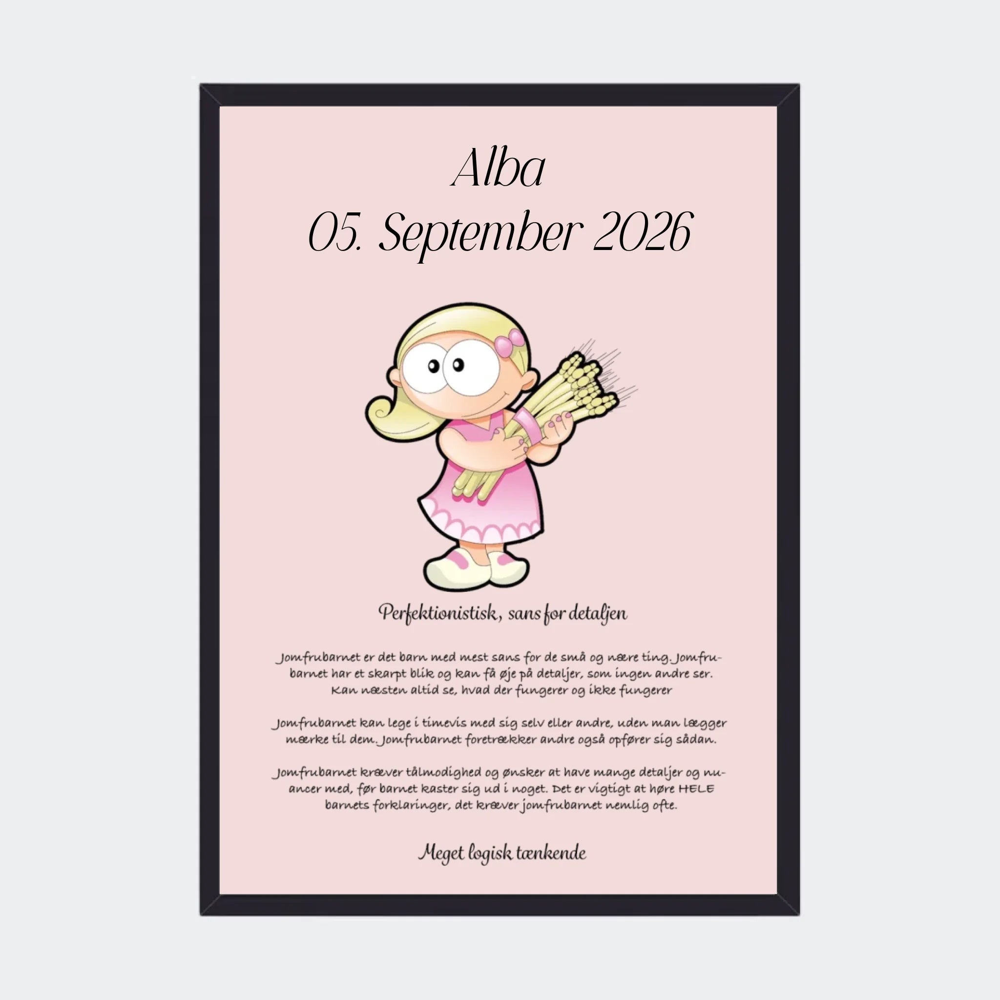 Sort Plakat Med Stjernetegn Jomfruen Plakater 10x15 - Teeinblue Plakater