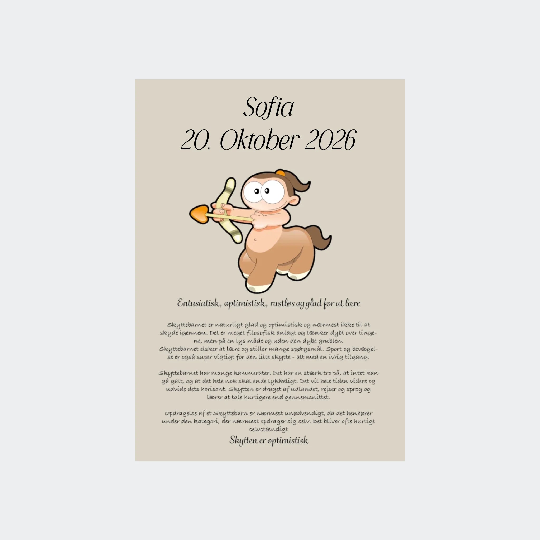 Uden Ramme Plakat Med Stjernetegn Skytten Plakater 10x15 - Teeinblue Plakater