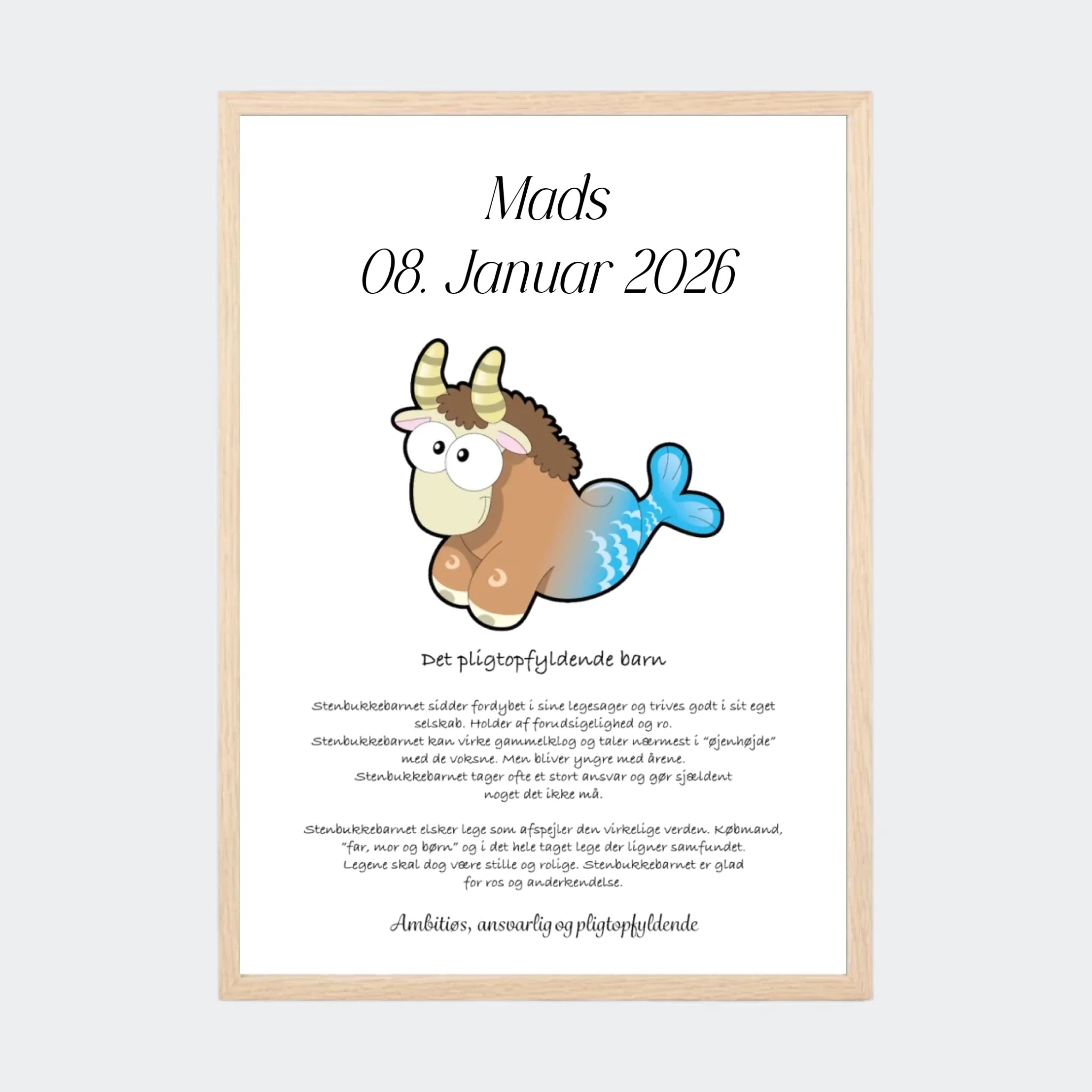 Natur Eg Plakat Med Stjernetegn Stenbukken Plakater Natur 10x15 - Teeinblue Plakater
