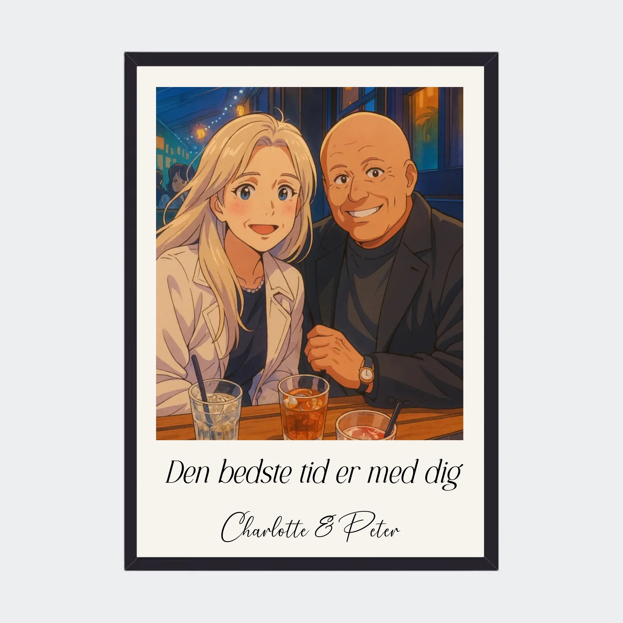 Sort Plakat Genereret Anime Upload Eget Billede Plakater 10x15 - Teeinblue Plakater