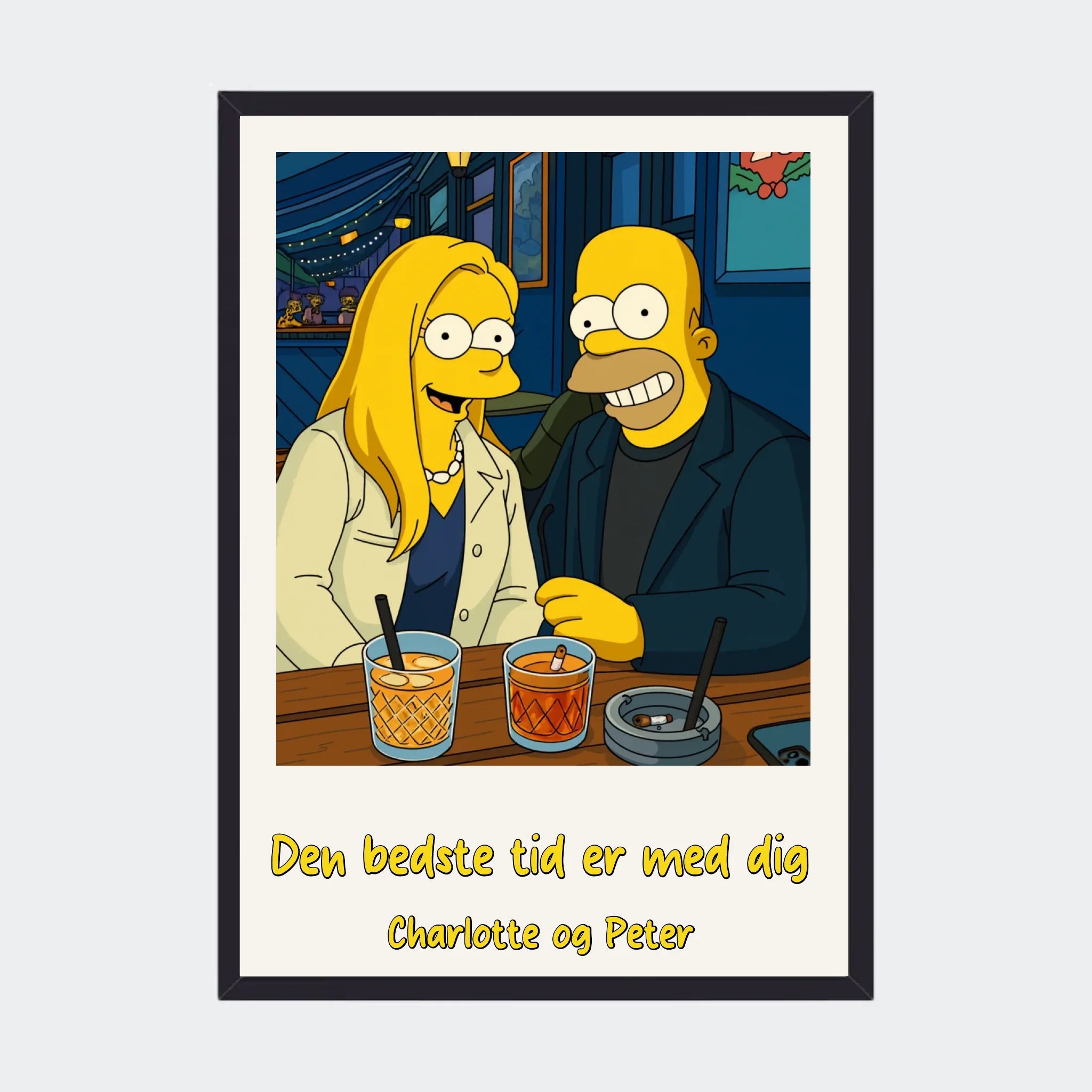Sort Plakat Genereret Simpsons Upload Eget Billede Plakater 10x15 - Teeinblue Plakater