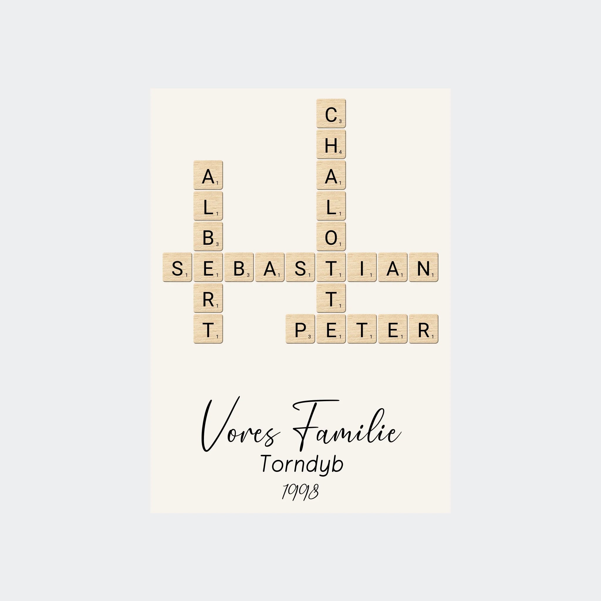 Uden Ramme Scrabble Plakat Plakater 10x15 - Teeinblue Plakater