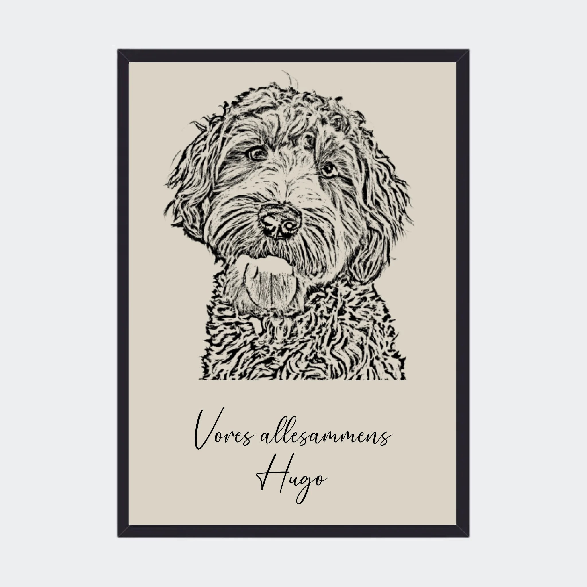 Sort Plakat Upload Eget Billede Stregtegning Plakater 10x15 - Teeinblue Plakater